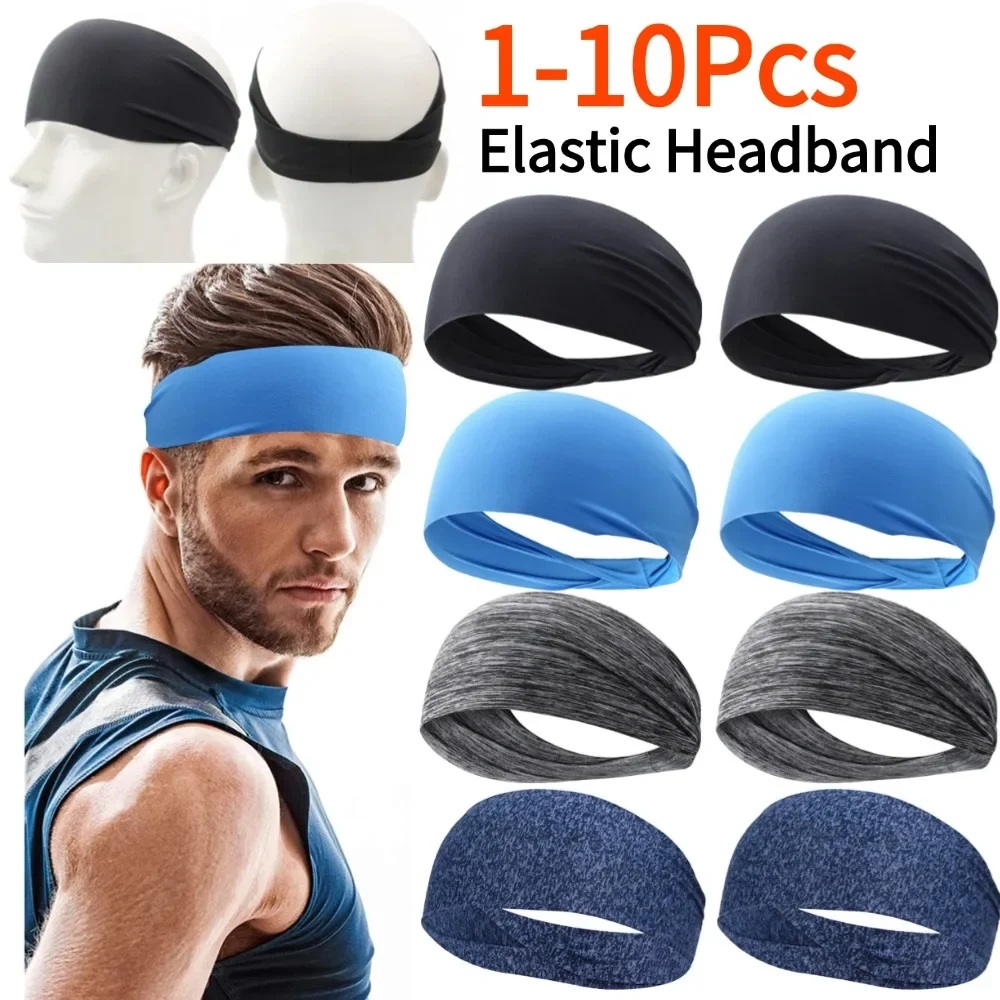 Sport-Stirnband, Laufen, Fitness, Schweißband, schnell trocknend, elastisch, saugfähig, für Männer und Frauen, Radfahren, Joggen, Tennis, Yoga, Fitnessstudio, Haarbandage Image