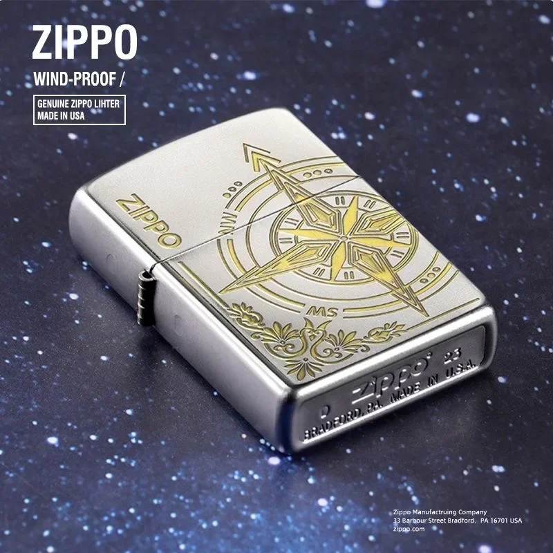 Zippo Feuerzeug Love Compass Craved Windproof Sammlerstück in Box Image