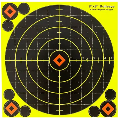 20.5x20.5 CM Self-Adhesive Shooting Target Paper, 10 Sheets per Pack, Special for Shooting Practice