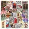 50PCS Retro Wissenschaftliche Anatomie Aufkleber Physiologie Anatomie Gepäck Laptop Autos PVC Gitarre Kaffee Skateboard Notebook Aufkleber