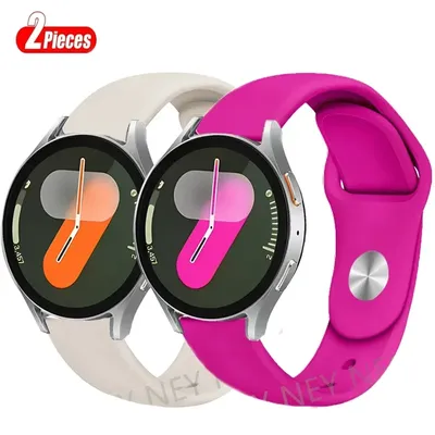 2er-Pack 20 mm 22 mm Silikon-Uhrenarmband für Samsung Galaxy Watch 7/FE/5/5 Pro/4/6 Classic Active 2 Huawei GT 5-4-3-2e Uhrenarmband