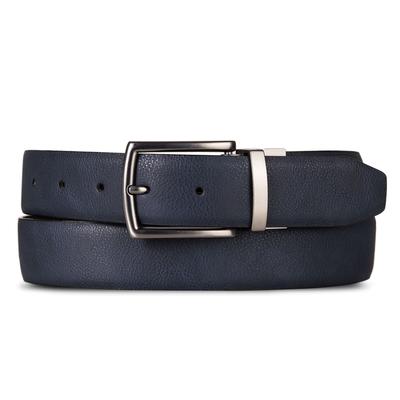 Nautica Men's Reversible Pebble Belt 421 (Ocean Depth Heather), 32W