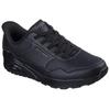 Slip-On Sneaker SKECHERS "UNO-BANKSIA LUXE", Herren, Gr. 44, schwarz, Lederimitat, casual, Schuhe, Keilsneaker, Sneaker mit Luftkissen