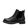 Chelseaboots REMONTE, Damen, Gr. 39, schwarz, Leder, Elastischer Einsatz, unifarben, klassisch, Schuhe, Winterstiefelette, Klassik-Boots mit wasserabweisender TEX-Membran