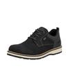 Schnürschuh RIEKER, Herren, Gr. 42, schwarz, Lederimitat, Textil, klassisch, Schuhe, Business Schnürer, Halbschuh, Casual Sneaker mit Innenreißverschluss