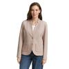 Sweatblazer TOM TAILOR "Ottoman", Damen, Gr. XXL (44), grau (soft taupe), Jersey, Obermaterial: 54% Baumwolle, 43% Polyester, 3% Elasthan, unifarben, casual, tailliert taillenbedeckt, V-Ausschnitt, Langarm, Blazer, mit aufgesetzten Taschen und Struktur