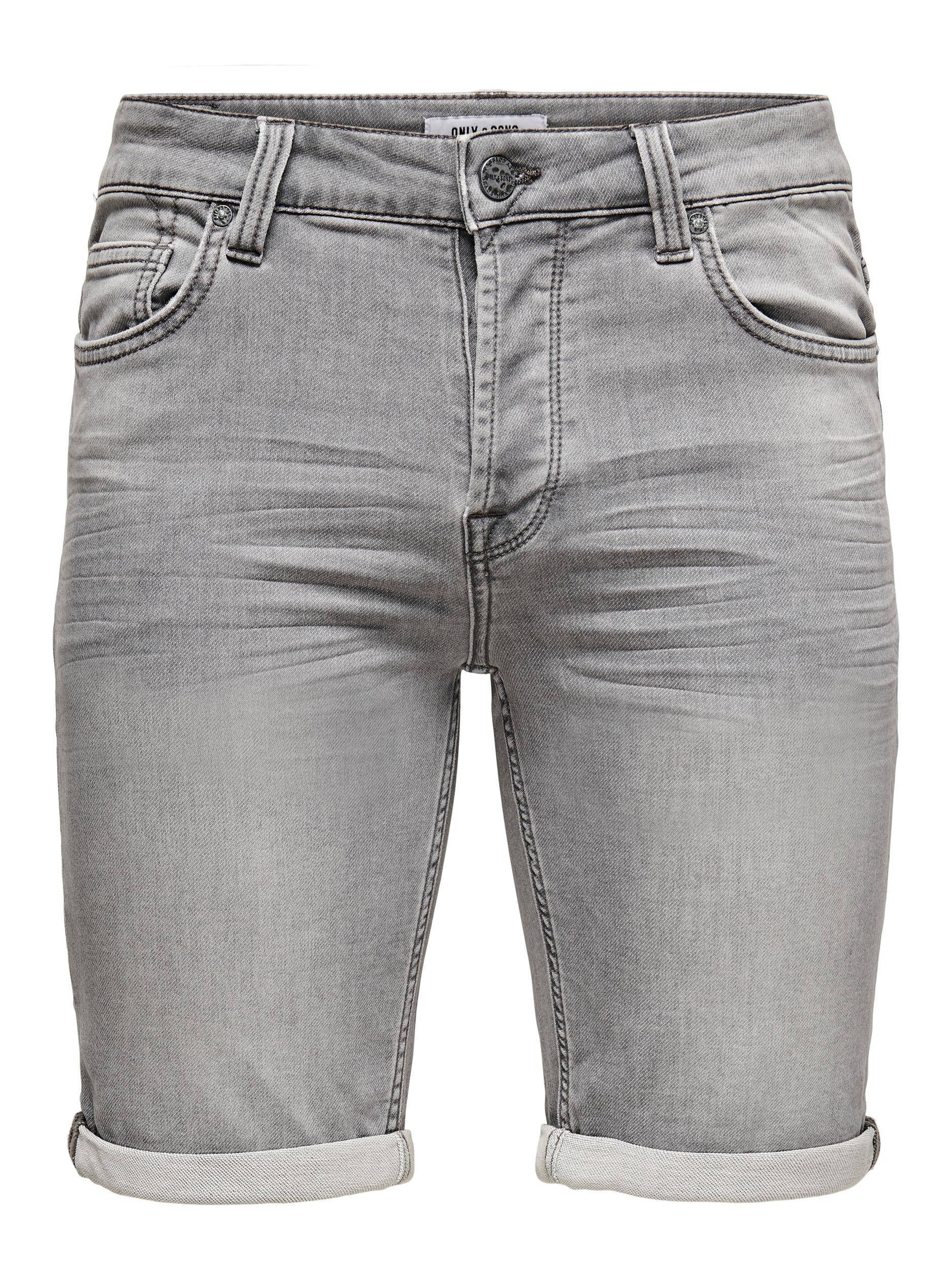 ONLY & SONS reguläre Passform Shorts ONSPLY grauer Denim Image