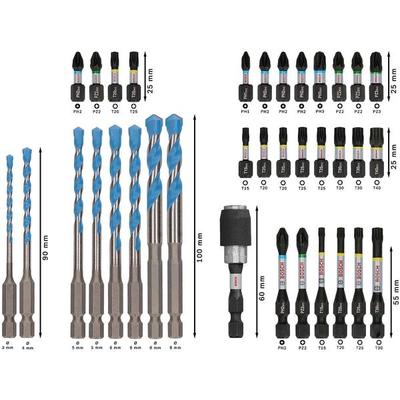 BOSCH Bohrer- und Bit-Set »PRO Impact Mixed« 35-teilig grau