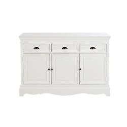 Buffet 3 portes 3 tiroirs blanc