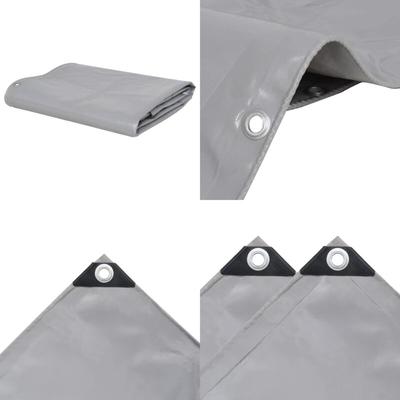 Abdeckplane 650 g/m² 3x6 m Grau - Abdeckplane - Plane - Wasserdichter Überzug - Schutzhülle Image