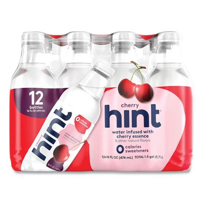 Hint Flavored Water, Cherry, 16 oz Bottle, 12 Bottles/Carton (HIN00157) Case of 12 Hint®