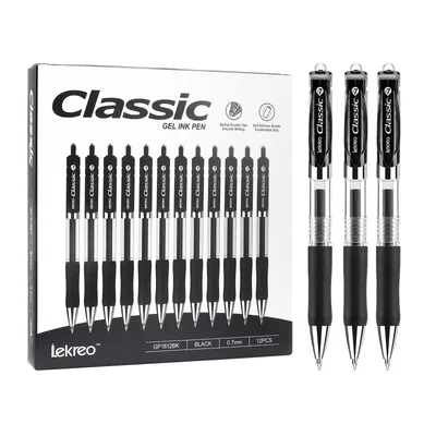 Lekreo Retractable 0.7mm Gel Pens, Extra Fine Point Blue Ink Pens Quick Dry, Smooth Writing Pen For Office School Supplies