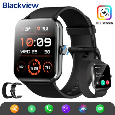 Blackview R50 1.85'' HD Sreen Smartwatch with Voice Assistant Health Monitor Sports Tracking Bluetooth Smart Watch for Men Women