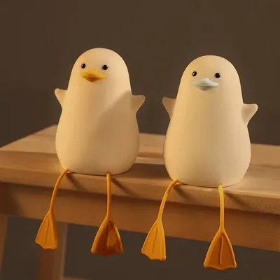 Cute Bedside Duck Goose Fun Night Light with Dimmer and Timer Suitable for Room Decoration Duck Gift for Girls Boys