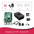 Starter Kit Raspberry Pi 4 Modello B Scheda Pi 4B RAM1GB 2GB 4GB 8GB (custodia+ventola+scheda SD+alimentatore+cavo micro) Più veloce di 3B+