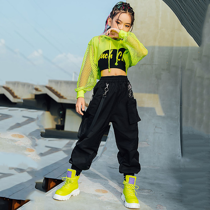 Kids' Dancewear Hip-Hop Vest Hollow-out Girls' Performance Daily Wear Long Sleeve Natural Knit