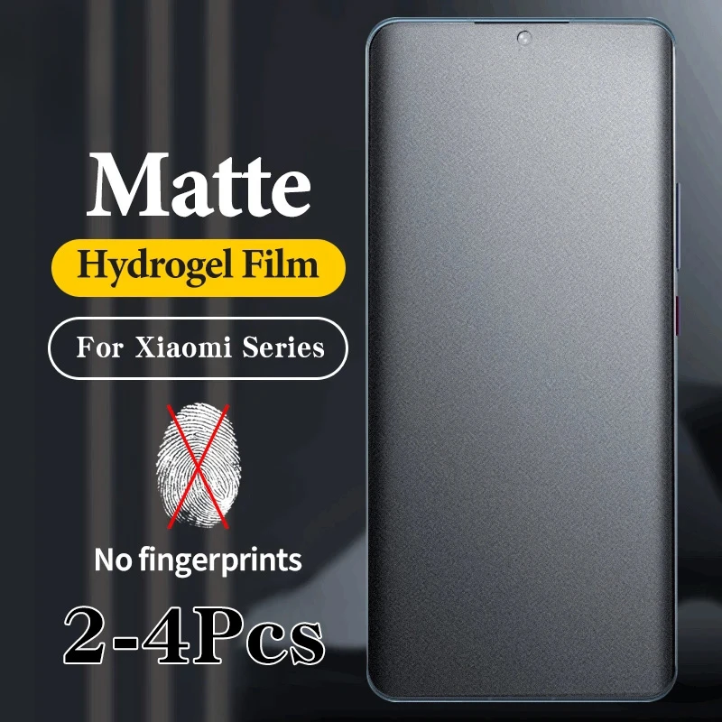 2–4 Stück matte, flexible, weiche Hydrogelfolie aus Silikon für Xiaomi Redmi Note 14 Pro, mattierter Displayschutz, Redmi Note 13 Pro Plus Image