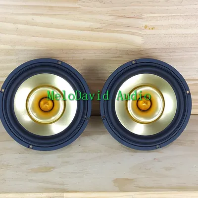 Ein Paar 2 Stück Melidaiid 6,5 Zoll Gold 6 Cooper Aluminiumlegierung Kegel 6,5 Zoll Full Range Lautsprecher Woofer Image