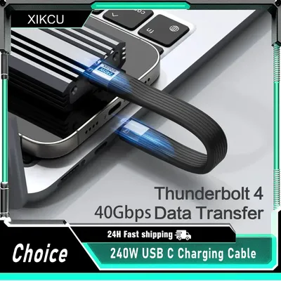 240 W USB-C-Ladekabel für iPhone 16 USB 4-Kabel Tragbarer Schlüsselanhänger 40 Gbit/s Datenübertragung Thunderbolt 4/3 8K bei 60 Hz Videoanzeige
