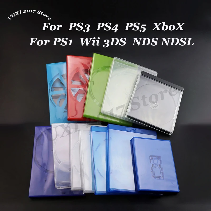 Hochwertige Kunststoff-CD-Spielschutzbox, geeignet für PS1 PS2 PS3 PS4 PS5 Xbox Wii Game Tray CD DVD Disc Aufbewahrungsbox