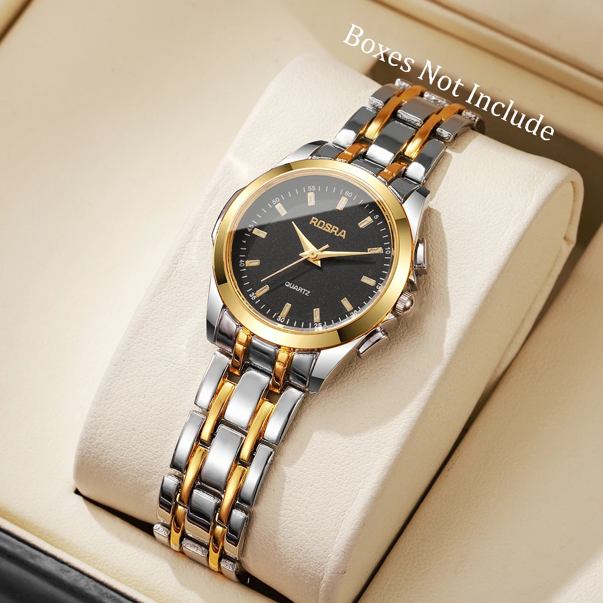 Frauen Mode Edelstahl Armband Uhren Casual Mix Gold Armbanduhr Für Damen Uhr Reloj Mujer (Ohne Box)