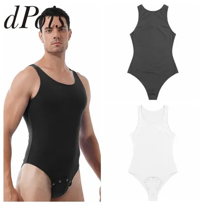 Badebekleidung für Herren, einteilig, ärmellos, im Schritt, Jockstraps, Ausbuchtungsbeutel, Overall für Windelliebhaber, Fitness, Gymnastik, Body Image