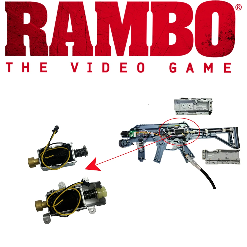 Der Ersatz-Solenoid-Elektromagnet 24 V funktioniert für Sega Ghost Squad/The Rambo Gun Recoil Arcade Shooting Gun Machine Image