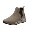 Chelseaboots RIEKER, Damen, Gr. 43, beige, Nubuklederimitat, Elastischer Einsatz, sportlich, Schuhe, Boots, Stiefelette, High Top Sneaker, Keilboots mit Stretcheinsatz