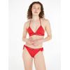 Triangel-Bikini-Top "TH TRIANGLE FIXED FOAM", Damen, Gr. M (38), N-Gr, rot, Polyamid, Elasthan, TOMMY HILFIGER SWIMWEAR, unifarben, casual, Bikini-Oberteile, mit Tommy Hilfiger-Branding