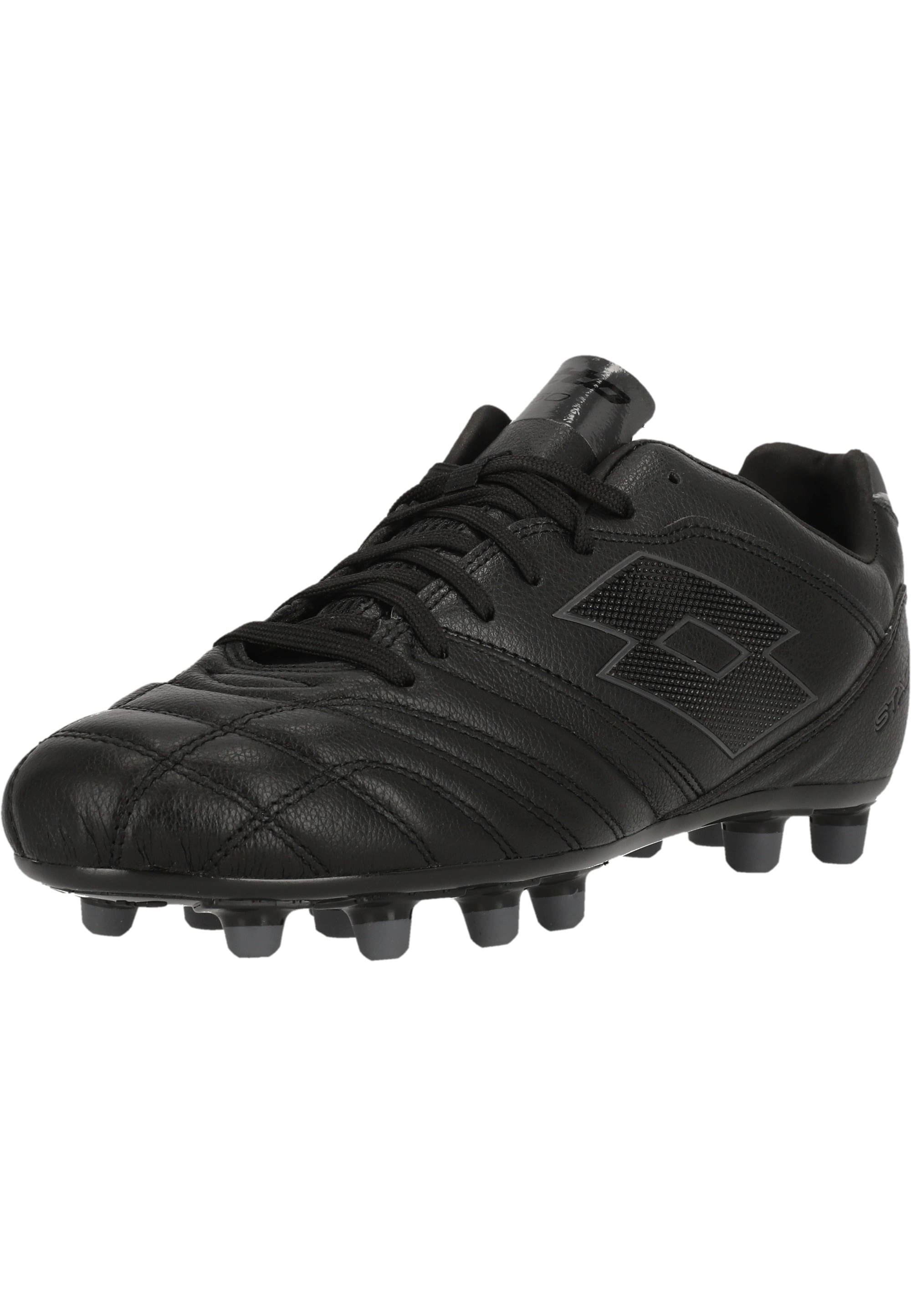 Fußballschuh LOTTO "Stadio 300 III", Herren, Gr. 42, schwarz (schwarz, grau), Polyurethane, Schuhe Fußballschuh, mit konischen Noppen