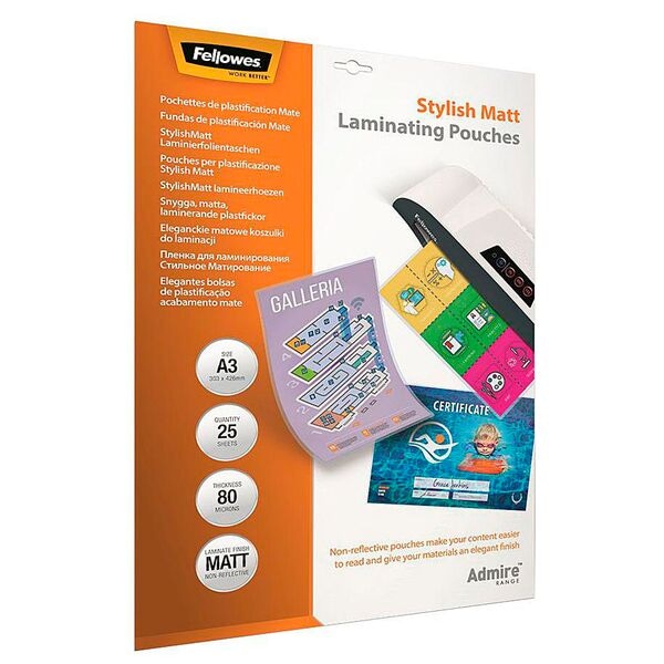 Fellowes 25x Laminierfolien »Admire Stylish Matt« 80 µm Image