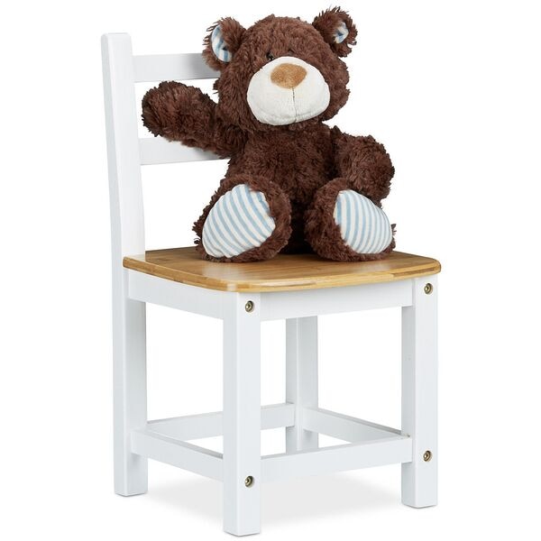 relaxdays Kinderstuhl »Rustico Natur« weiß