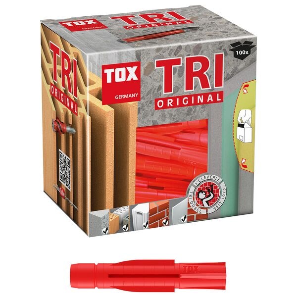 TOX Universaldübel »TRI 8/51« 100 Stück grau