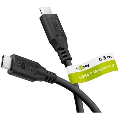 goobay USB-Kabel USB 4 100W schwarz 0.5 m Image