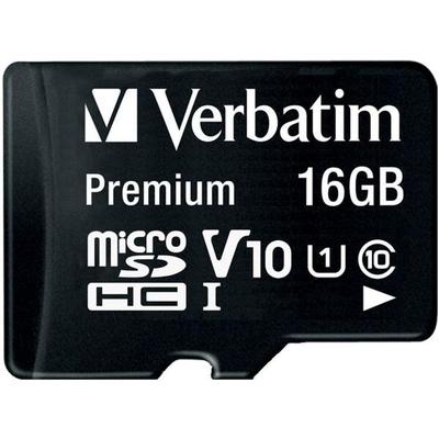 Verbatim Speicherkarte microSDHC-Card Premium 16 GB