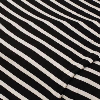 Viskose-Jersey Streifen, schwarz-weiß Image