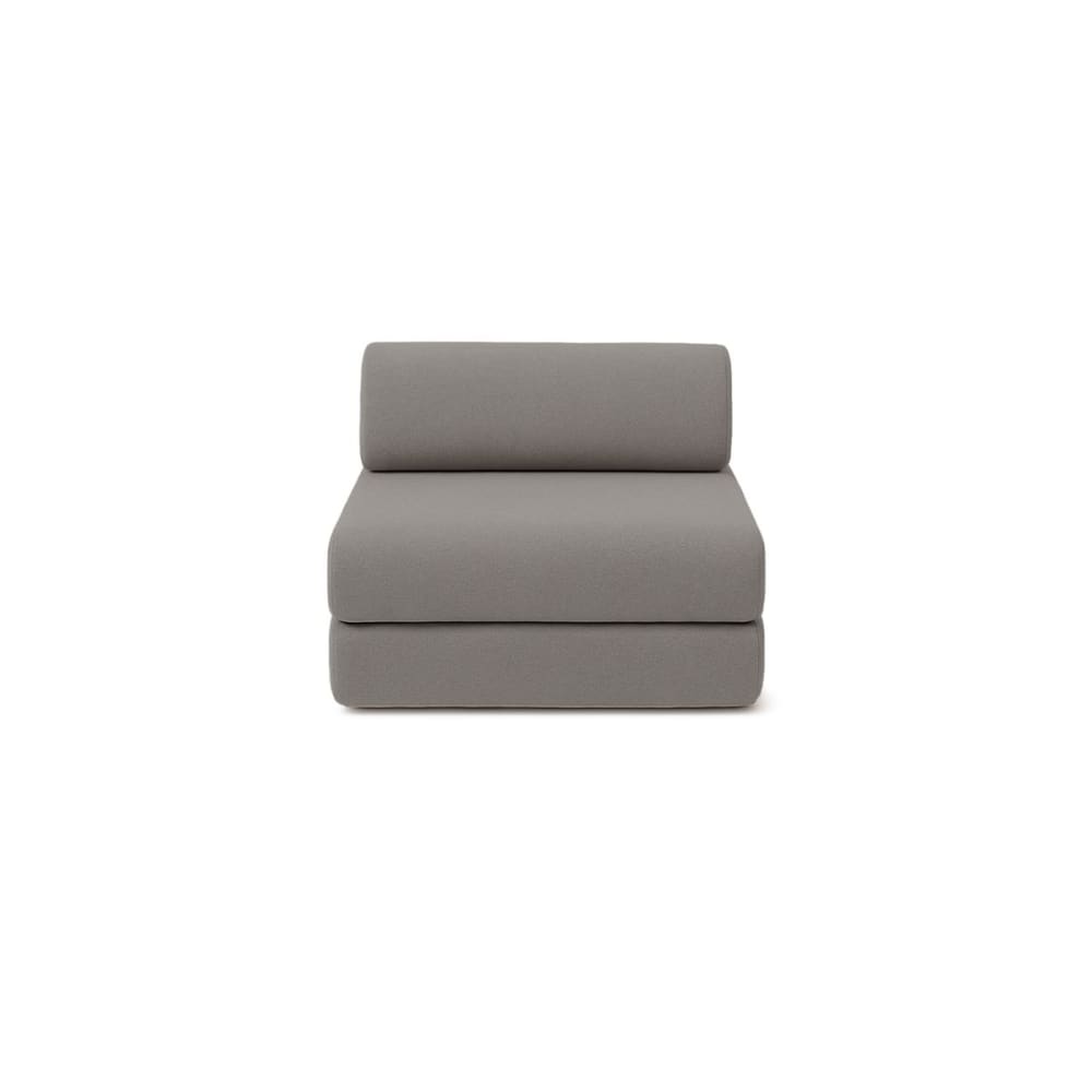 Fauteuil convertible et modulable 1 place en tissu lisse gris