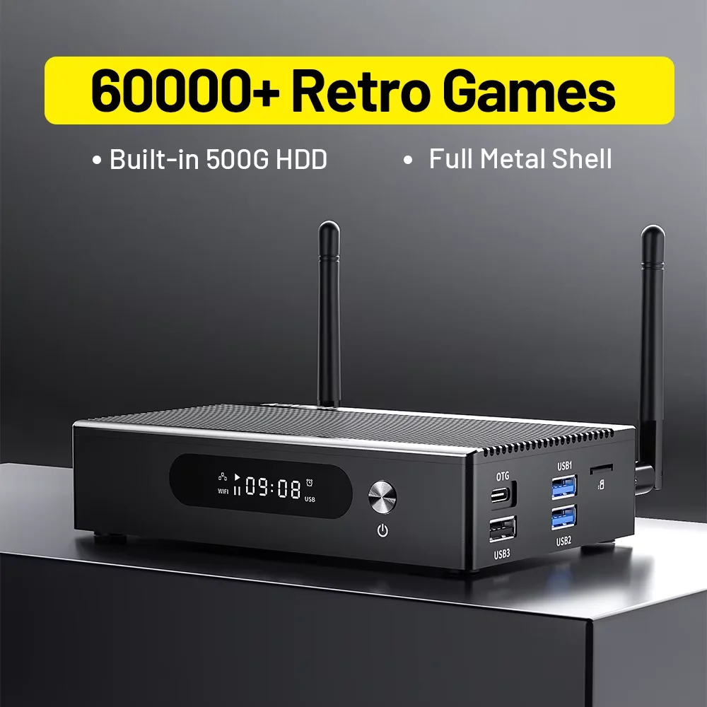 KINHANK Super Console X3 Pro Console de jeu vidéo rétro 60000 jeux pour console de jeu PS1/PSP/SS/N64/DC/Arcade