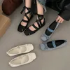 2023 frühling Frauen Ballerinas Mode Elegante Cross Strap Schuhe Damen Komfort Street Style Weiche Sohle Ballerinas Schuhe
