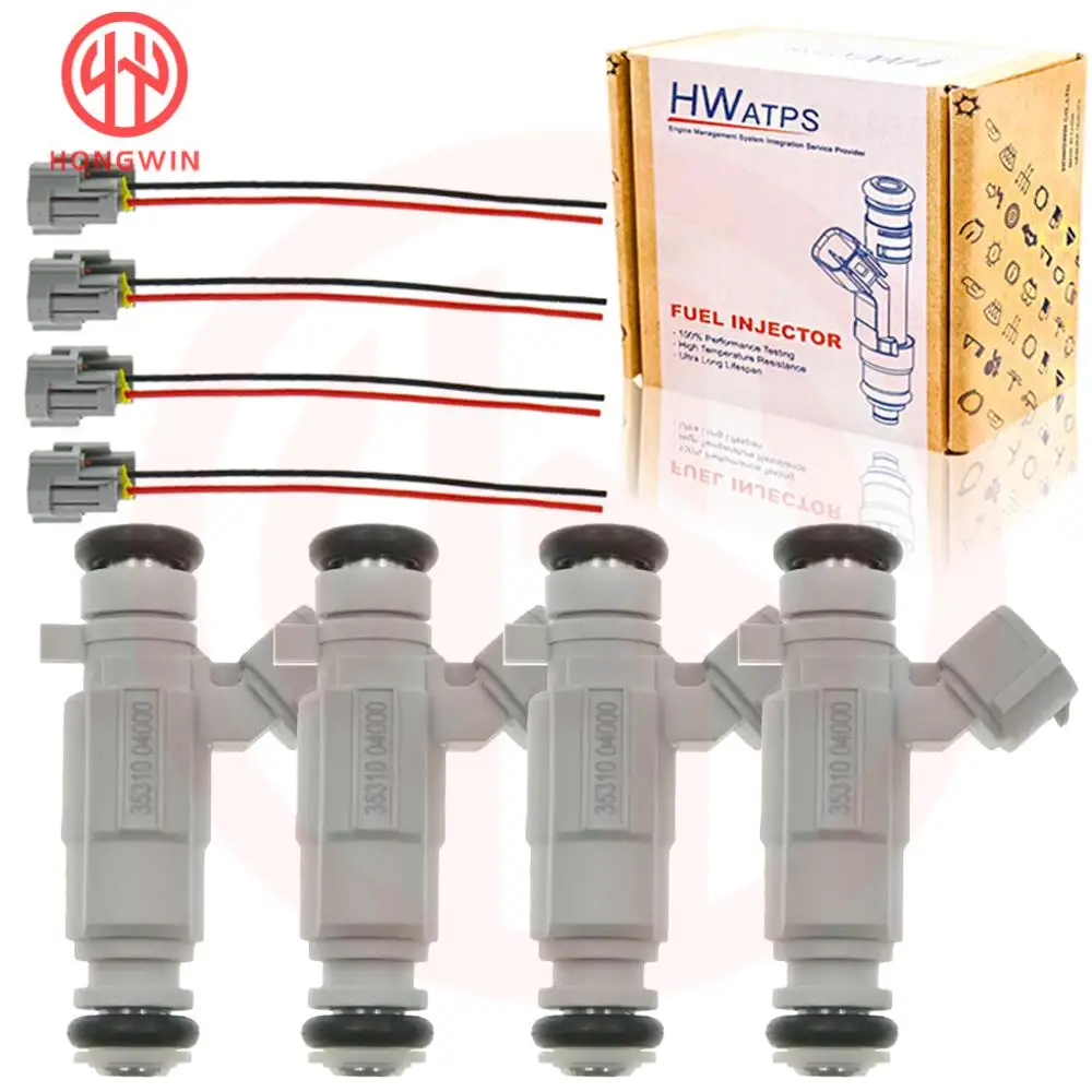 4 stücke 3531004000 Kraftstoff Injektor Düse 35310-04000 Für Hyundai i10 i20 PBT BJ13 G4LA 1,2 L L4 Kia Picanto Mk2 1,0 L VR7 1,0 TA Image