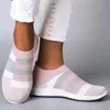 Frauen Schuhe Stricken Socke Sport Schuhe Hohe Qualität Frau Turnschuhe Slip auf Wohnungen Schuhe Frauen Müßiggänger Plus Größe 42 Walking flache