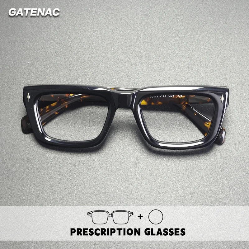 Gatenac Acetat Lesebrille Handgemachte Photochrome Anti Blau Licht Brillen Rahmen Männer Progressive Myopie Brillen Image