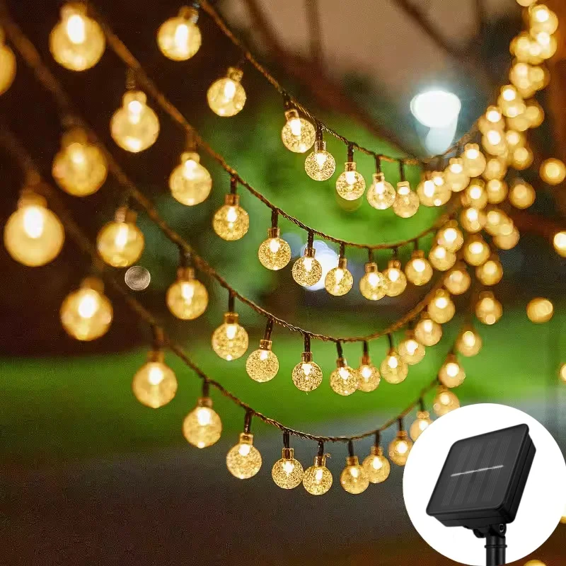 Solar Bubble Ball Licht Lichterketten Outdoor Kristall Globus LED Lichterkette Garten Party Ostern Weihnachten Hochzeit Dekorationen