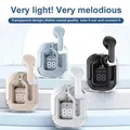 Air31 Fashion TWS trasparente, auricolari stereo wireless V5.3 a colori con display digitale della capacità della batteria