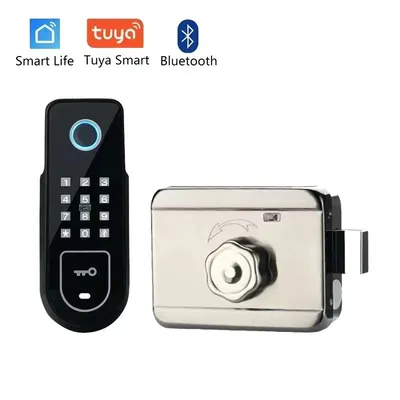 Tuya APP Bluetooth Steuerung Elektromotor Lock Keyless Entry Unsichtbare Smart Türschloss Keine Bohrer Loch-freie Installation 2355-tuya