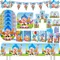 Plim Clown Party Dekorationen Thema Party Geschirr Teller Tasse Serviette Tischdecke Baby Dusche Jungen Kinder Geburtstag Party Supplies