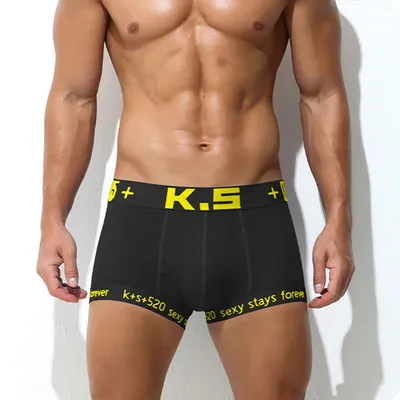 EUR Größe Unterwäsche Baumwolle Sexy Herren Boxershorts Bequeme weiche atmungsaktive Unterhose Männliche U Bulge Pouch elastische Höschen Image