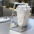 Custodia protettiva per telefono farfalla dorata per Xiaomi Poco F7 F6 F5 X3 X5 X6 X7 M6 Pro 5G Cover paraurti morbida antiurto trasparente in TPU