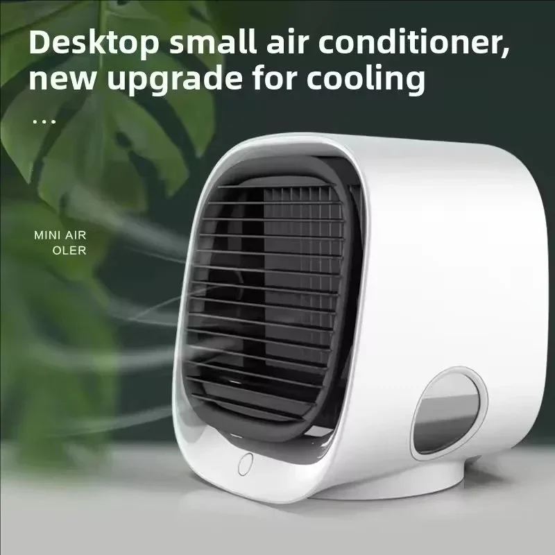 Mini-Luftkühlungsventilator für den Innenbereich mit Spray, tragbarer elektrischer USB-Ventilator für den Haushalt mit Abdeckungsschutz, Spray-Tischventilator Image