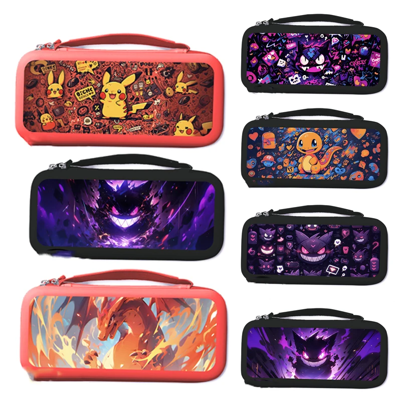 Pokemon Pikachu Tragetasche für Nintendo Switch Oled Ns Aufbewahrungstasche Anime Tragbare Switch Reisehandtasche Fallsichere Box Image